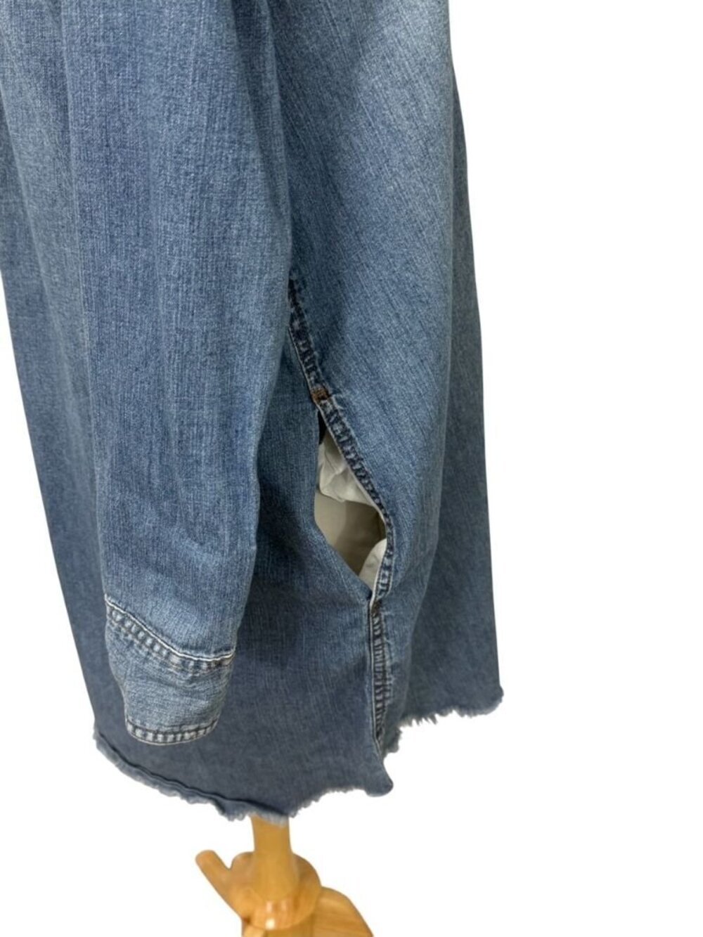 Madewell Womens Denim Oversized Ex-Boyfriend Shirtdress Dress Mini Pocket Size S - Picture 6 of 13